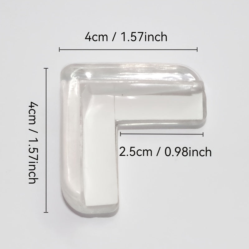 Transparent Plastic Corner Protector for Furniture Self-Adhesive Edge Guard 1 Piece