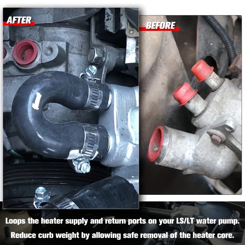 Bypass Hose for Heater Core Coolant Repair Connectors with Clamps