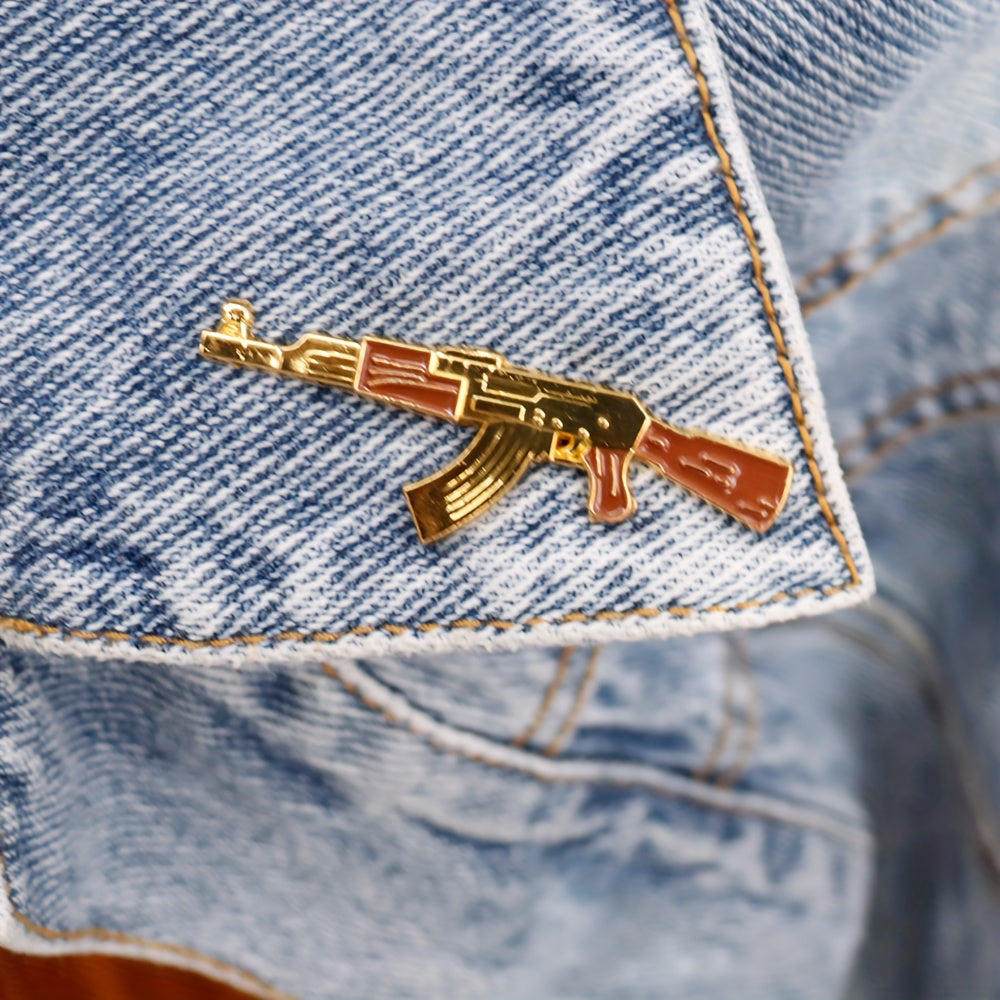 Men's Metal AK47 Decorative Lapel Pin 1 Piece