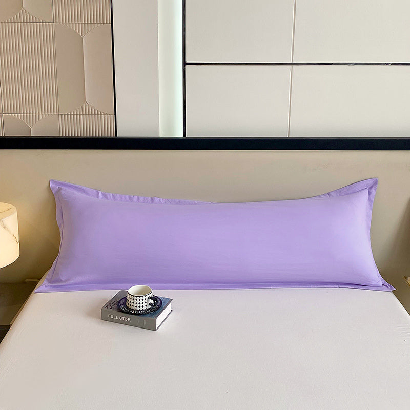 Solid Color Washed Cloud Long Pillowcase 100% Polyester Machine Washable