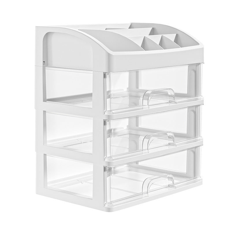 Пластиковая косметическая органайзер с ящиками для макияжа и украшений