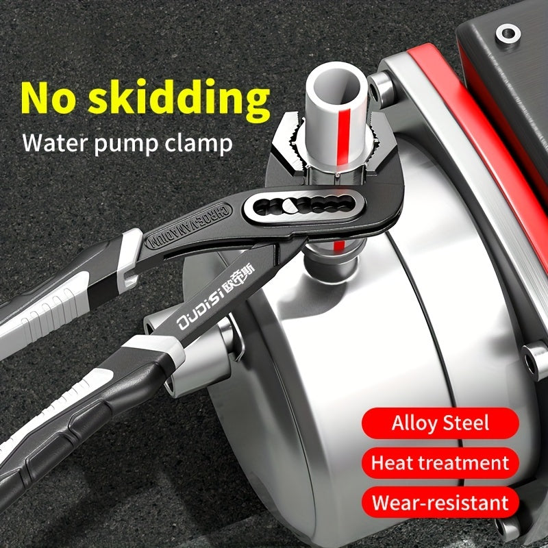 Adjustable Water Pump Pliers with Quick-Release, Multi-Functional Plumbing Hand Tool
