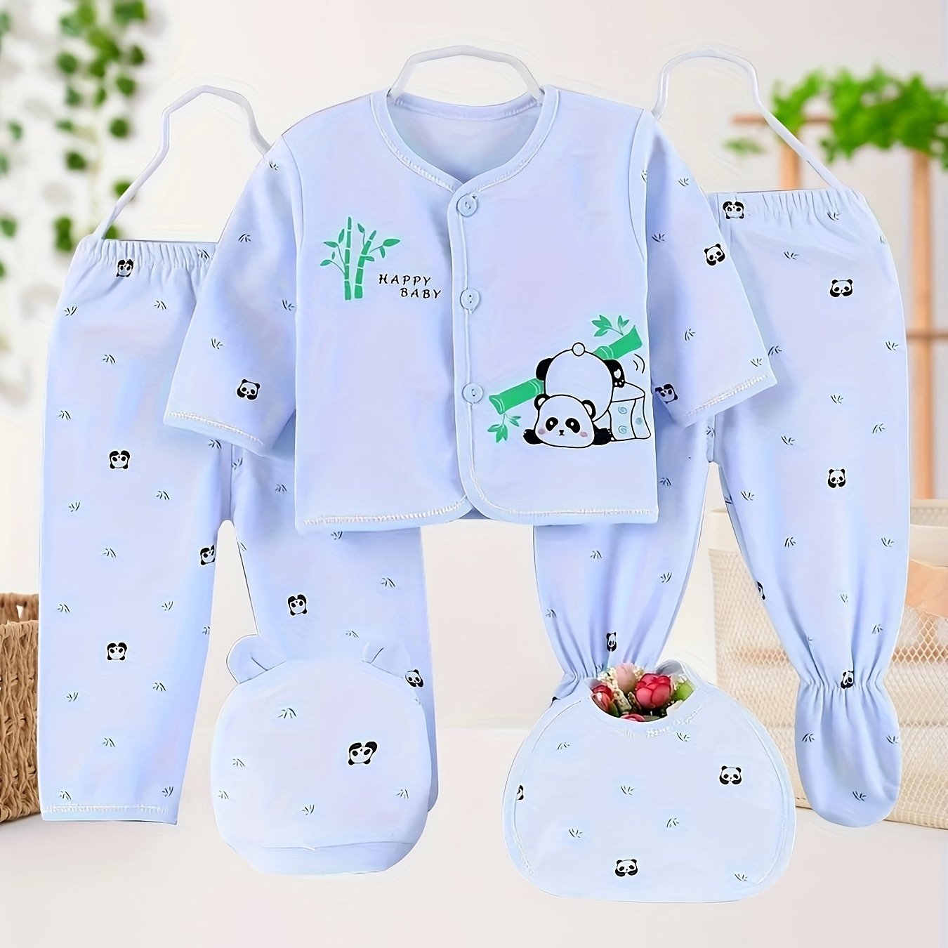 Baby Underwear Set 5 Pieces Cotton for Newborns 0-3 Months