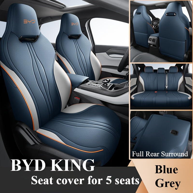 Luxury 5-Seater Car Seat Covers Full-Wrap All-Season Automotive Protector