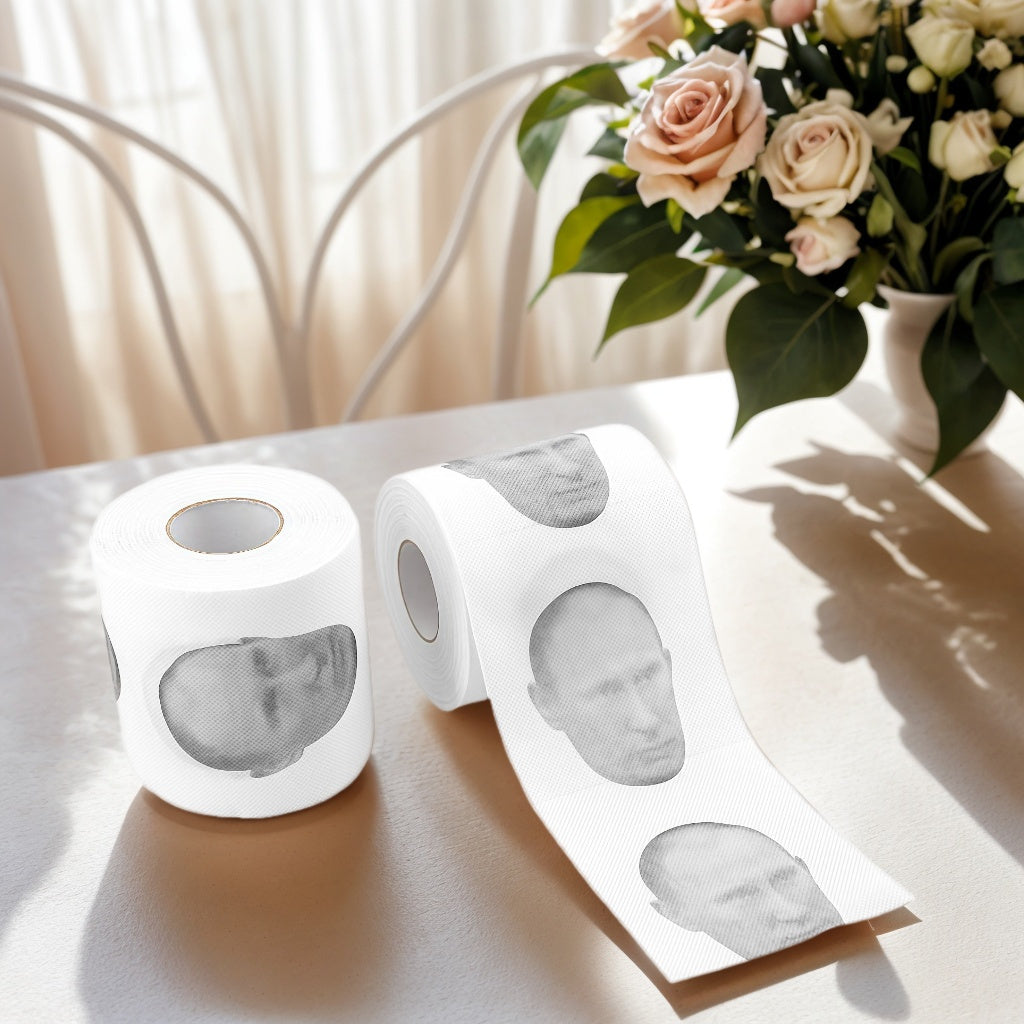 Biodegradable Bamboo Toilet Paper Multifold Continuous Roll with Printed Design for Parties and Daily Use