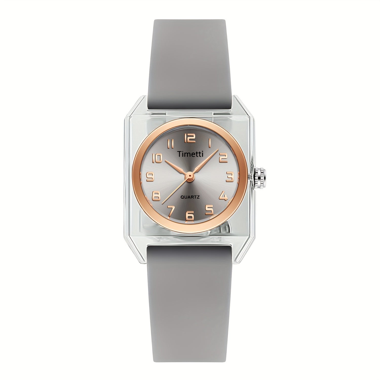 Women's Quartz Watch Vintage Square Dial Silicone Band Easy to Read