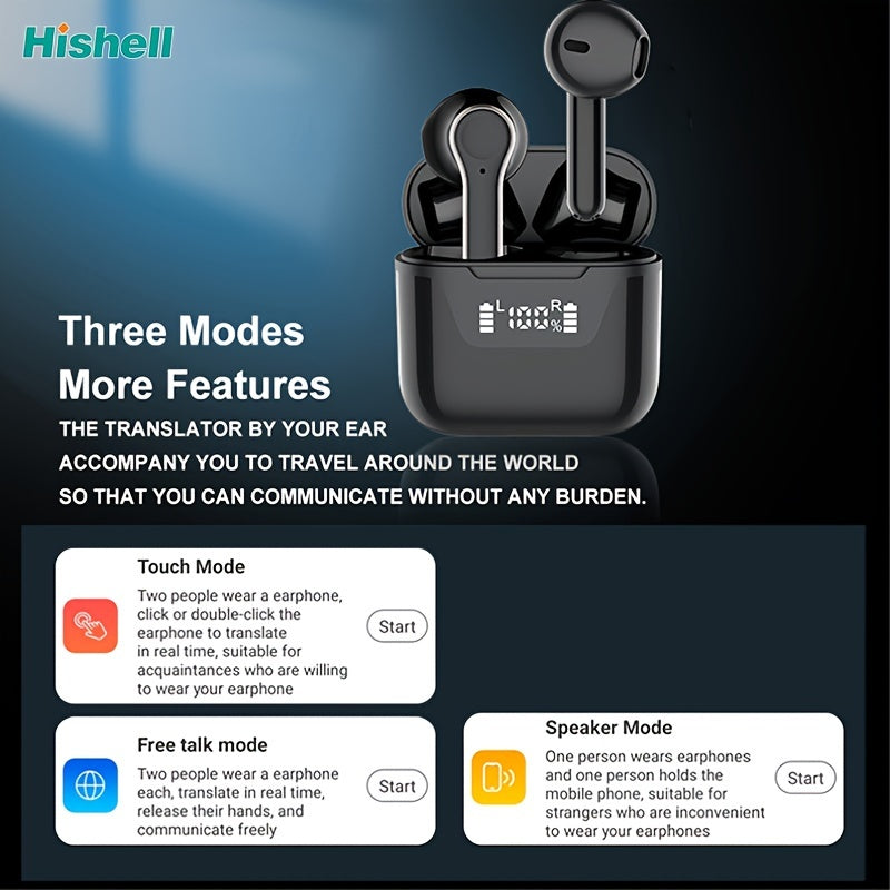 Auriculares traductores de idiomas inalámbricos con 144 idiomas, traducción en tiempo real bidireccional

Source:
Wireless Language Translator Earbuds with 144 Languages Real-Time 2-Way Translation