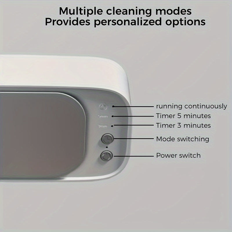 Multifunctional Glasses Cleaner Machine Battery Powered Compact Travel Eyewear Cleaner