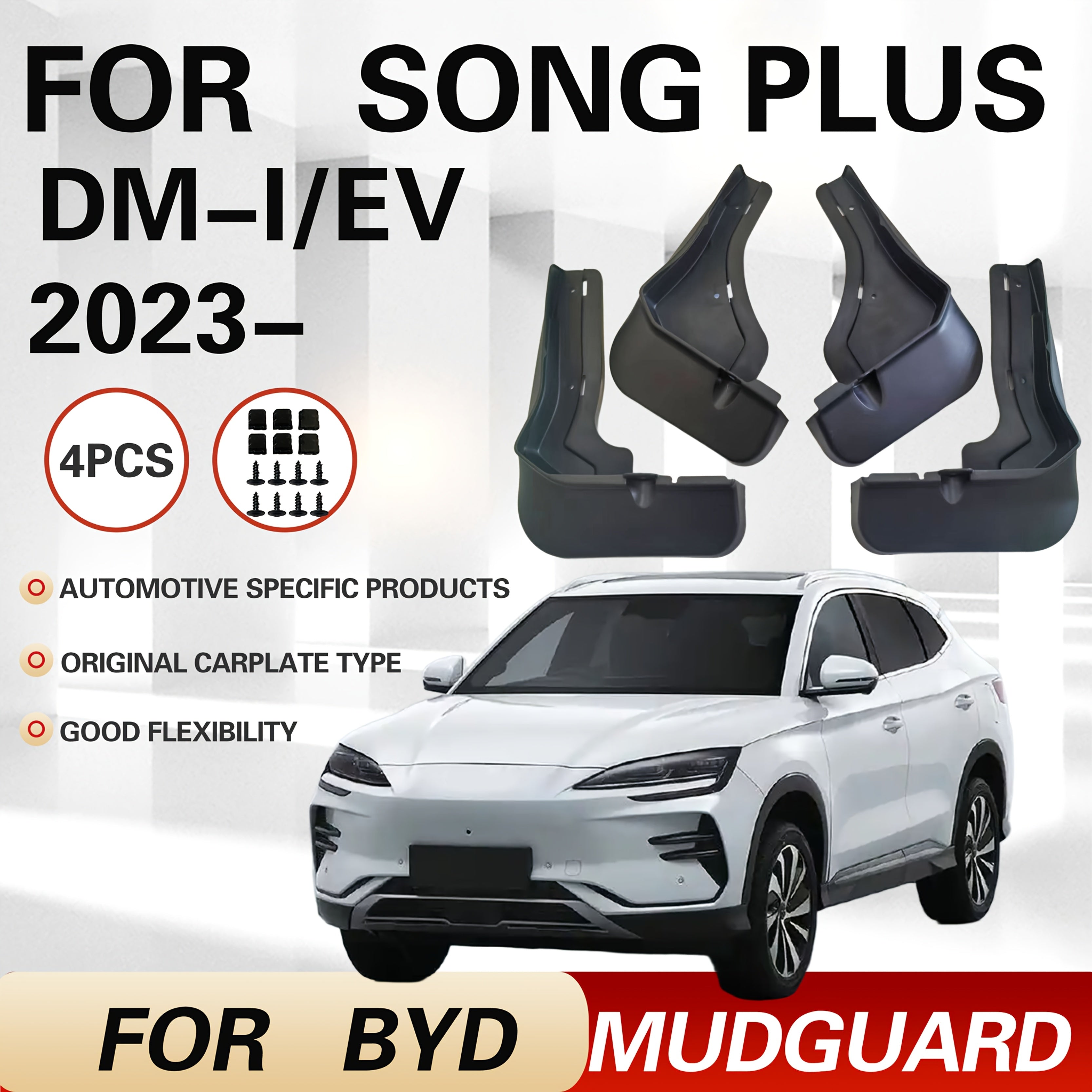 4PCS Car Mudguards Set Plastic Front Rear Wheel Accessories