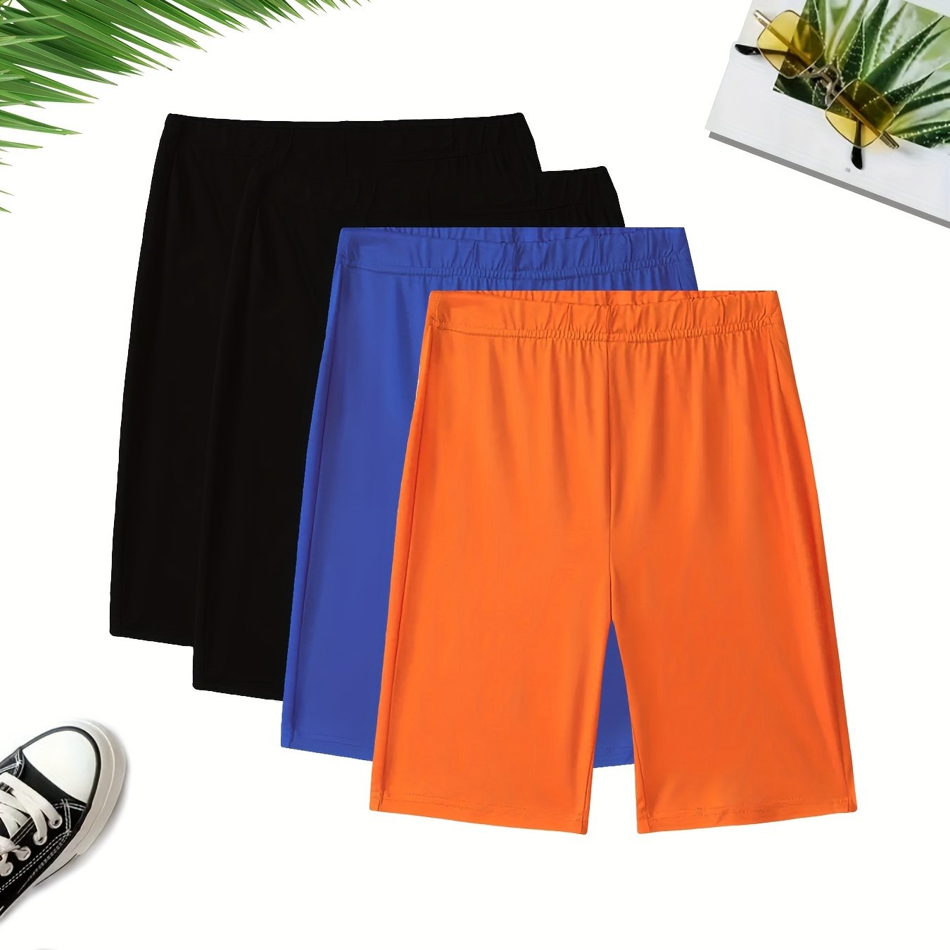 Women's Casual Sports Shorts Set Four Pieces Breathable Athletic Wear