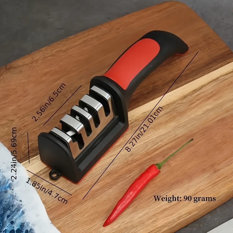 Эргономическая точилка для ножей с рукояткой для комфорта, портативный, из высокоиндексного пластика с разноцветными смешанными цветами