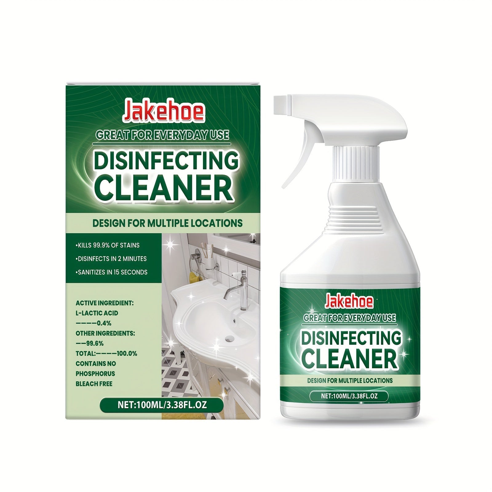 Multi-Purpose Disinfecting Cleaner 1L Liquid Stain Remover for Bathroom Kitchen