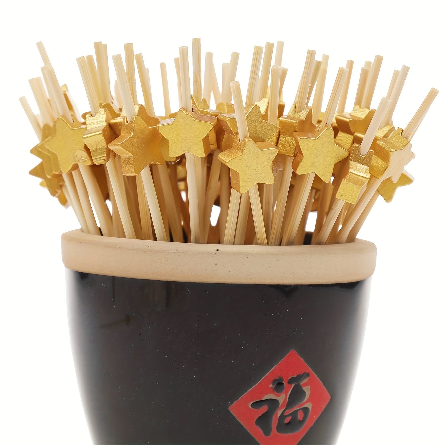 Handmade Gold Star Cocktail Picks for Party Supplies