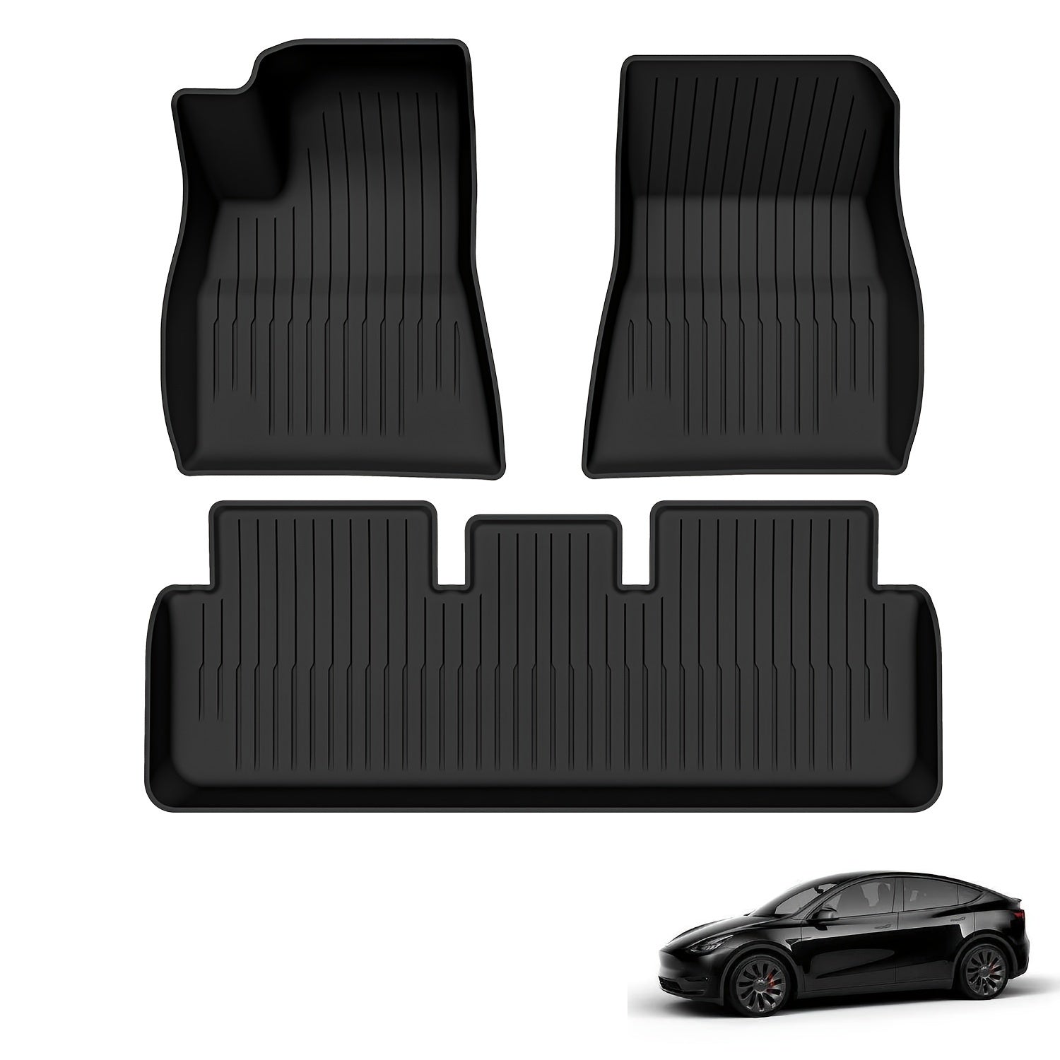 Car Floor Mats TPE Left Hand Drive for Tesla Model 3 2019-2023 Durable