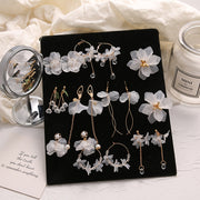 Set of 10 Minimalist Floral Faux Pearl Earrings for Elegant and Versatile Style