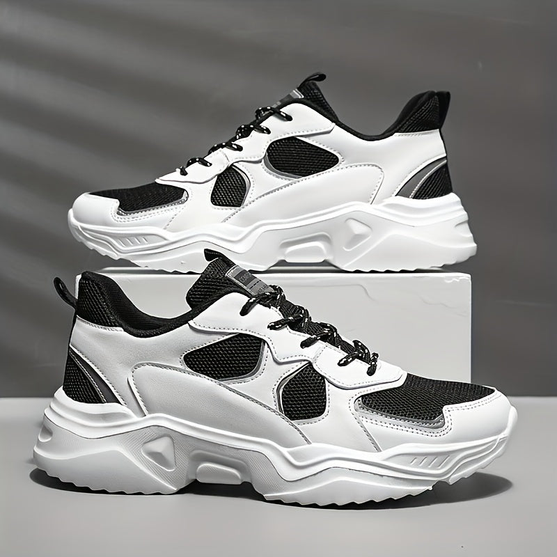 Men's Breathable Mesh Lace-Up Casual Sneakers for Sports