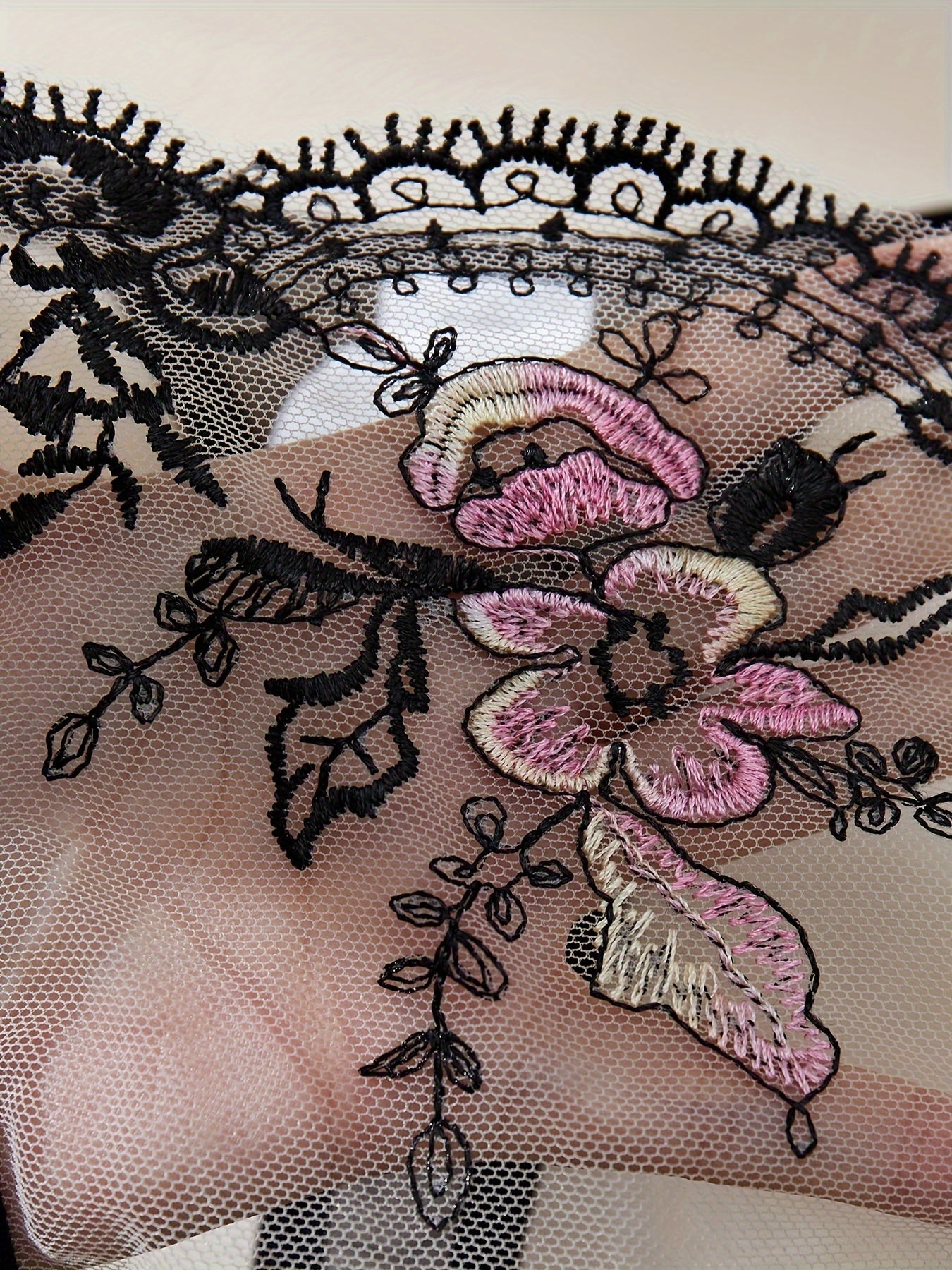 Lingerie Set with Embroidered Lace for Women, Soft, Comfortable, Elegant