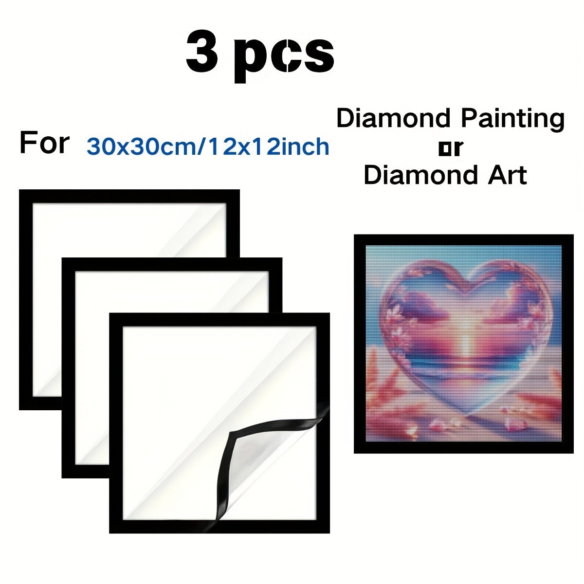 Рамки для фотографий с алмазной живописью для 6 дюймов и 8x12 дюймов 20x30 см 12x12 дюймов 30x30 см 12x16 дюймов 30x40 см 16x16 дюймов 40x40 см настенное искусство