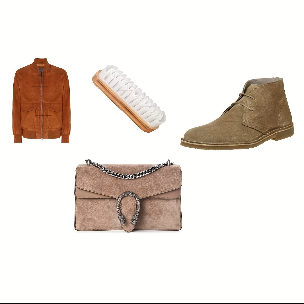 Men's Dress Shoe Stretchers with Suede Rubber Brush, Adjustable, Includes Laces and Cleaning Tools