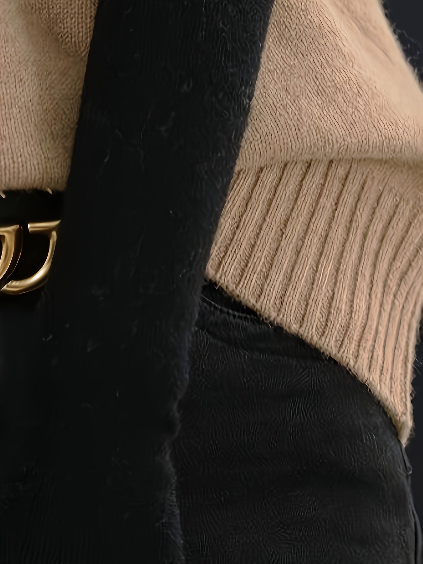 Chaleco de punto de talla grande con capucha, top casual para otoño e invierno, mujer