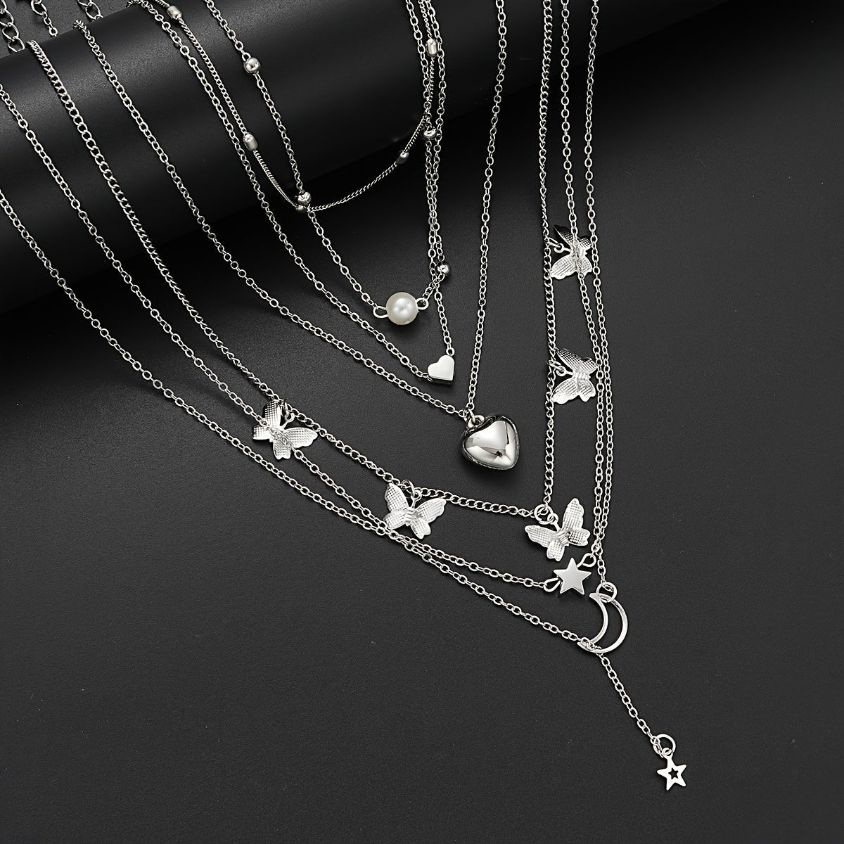 108-Piece Jewelry Set for Women with Heart Butterfly Flower Designs for Birthdays and Parties