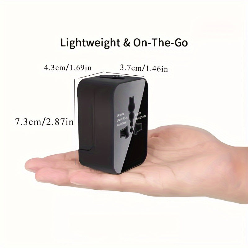 Universal Travel Adapter with Dual USB Ports for Phones and Laptops 110V 220V Worldwide Compatibility