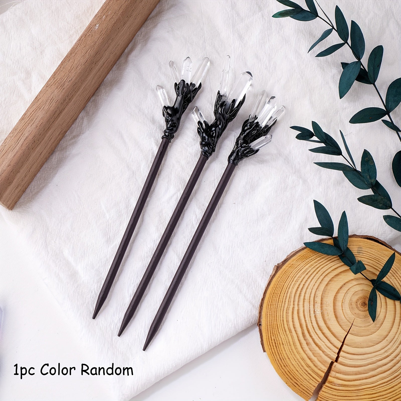 Women's Crystal Hair Stick with Natural Quartz and Elegant Design