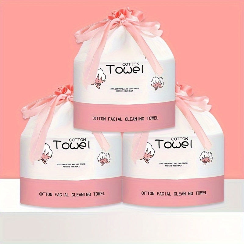Unisex Adult Cotton Facial Towels Unscented Soft Skin-Friendly Disposable Pack