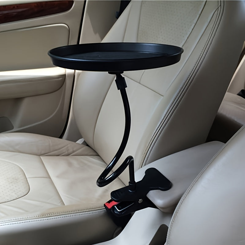 Adjustable Car Dining Tray with Rotatable Cup Holder and Anti-Slip Surface