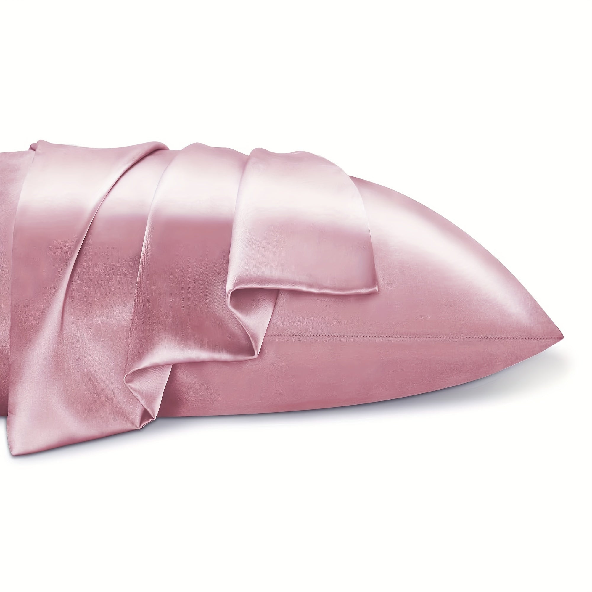 Silky Polyester Satin Pillowcase Envelope Closure Available in Various Sizes Bed Pillow Cover for Bedroom Decor