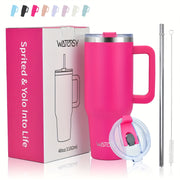 Insulated 30 oz/40 oz Tumbler with Handle and Straw Leakproof Stainless Steel