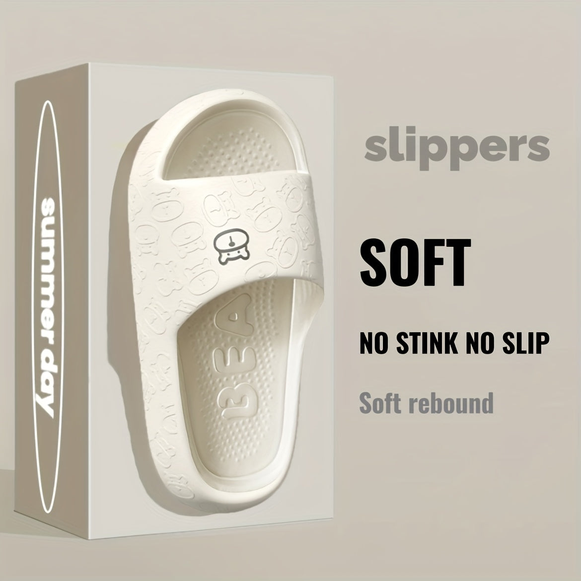 Unisex Breathable Soft Slippers for Indoor Outdoor Non-Slip Comfort