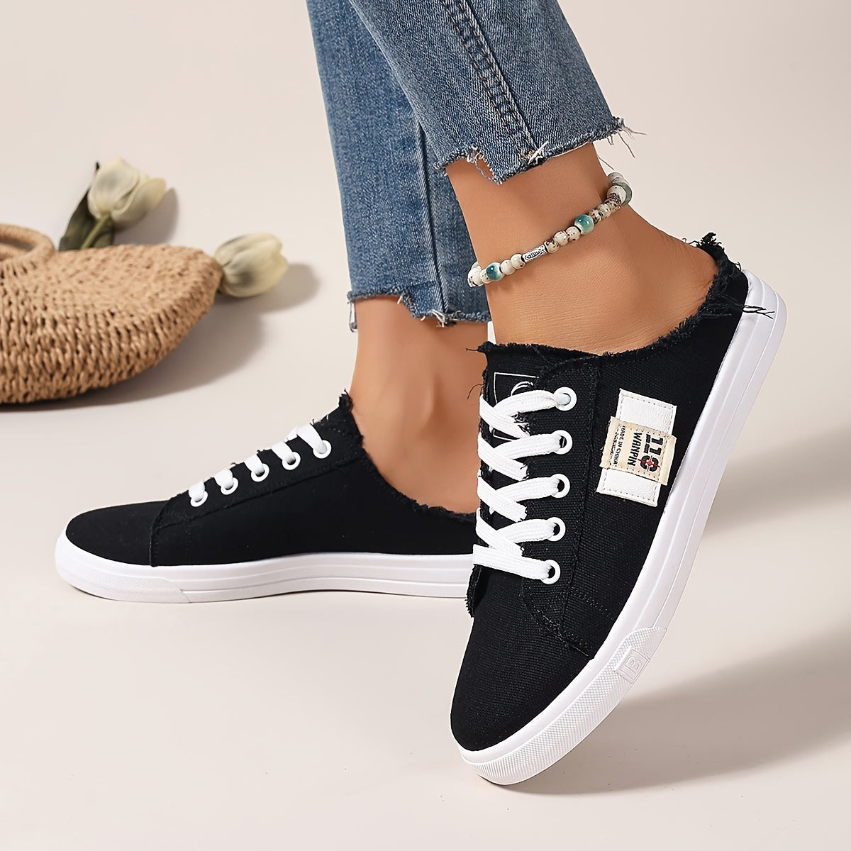 Women's Casual Slip-On Sneakers with Breathable Fabric Upper