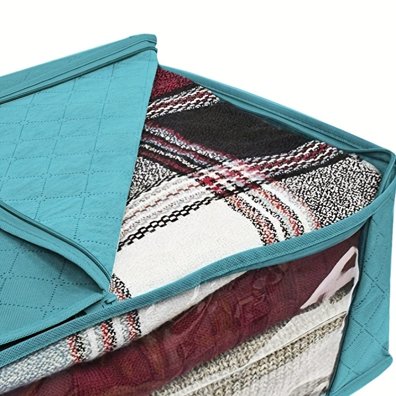 Folding Storage Box for Quilts Clothes Non-Woven Wardrobe Dustproof Organizer