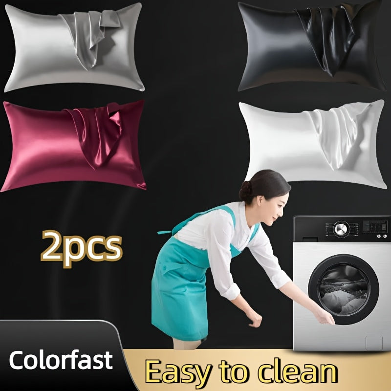 Twin White Polyester Pillow Cases Standard Size Bulk Pack