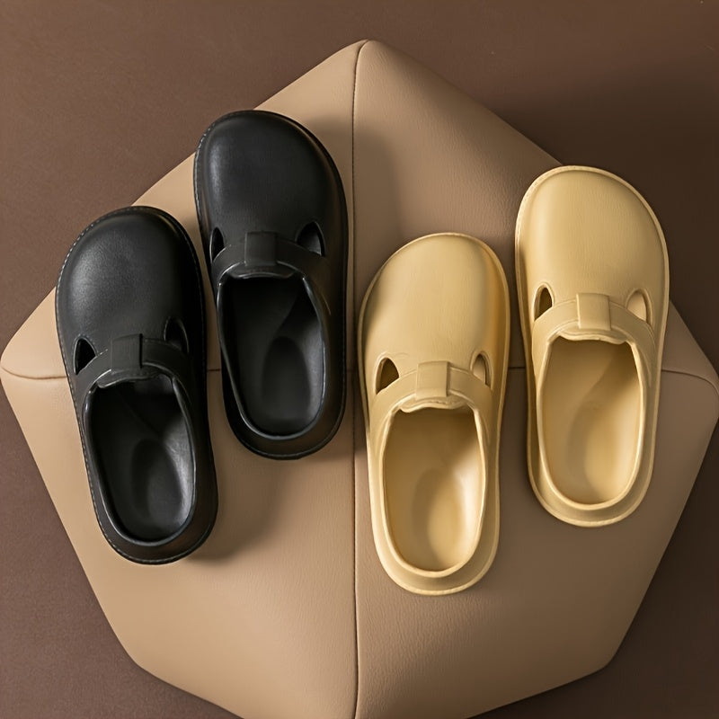 Women's Minimalist One-Hole Slide Shoes Casual Lightweight Comfortable Black