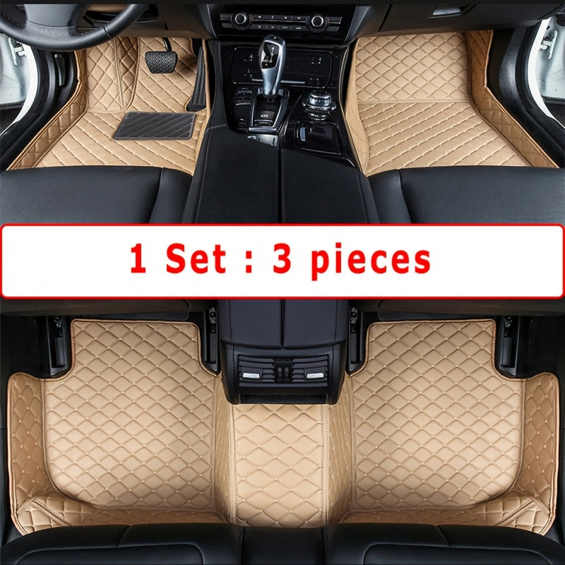 Car Floor Mats Artificial Leather Set for Sedan Interior Accessories