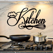 Kitchen Wall Decal Chef Hat and Whisk Design Removable Self-Adhesive Durable