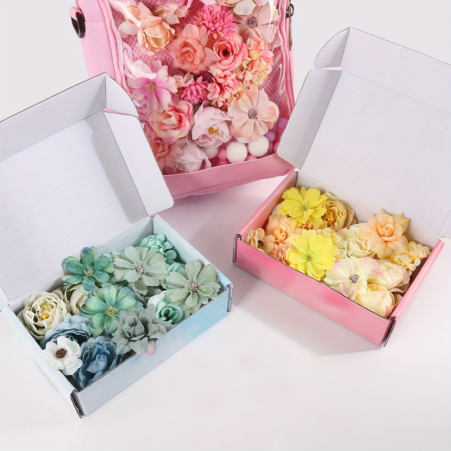 20 Pieces Silk Daisy Flowers Assorted Colors for Wedding Decor and Crafts