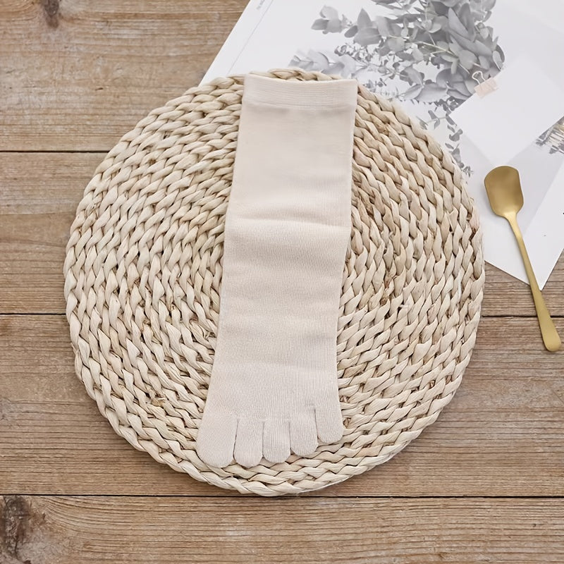 Women’s Cotton Toe Socks for Running and Athletic Activities Short Solid Color 1 Pair