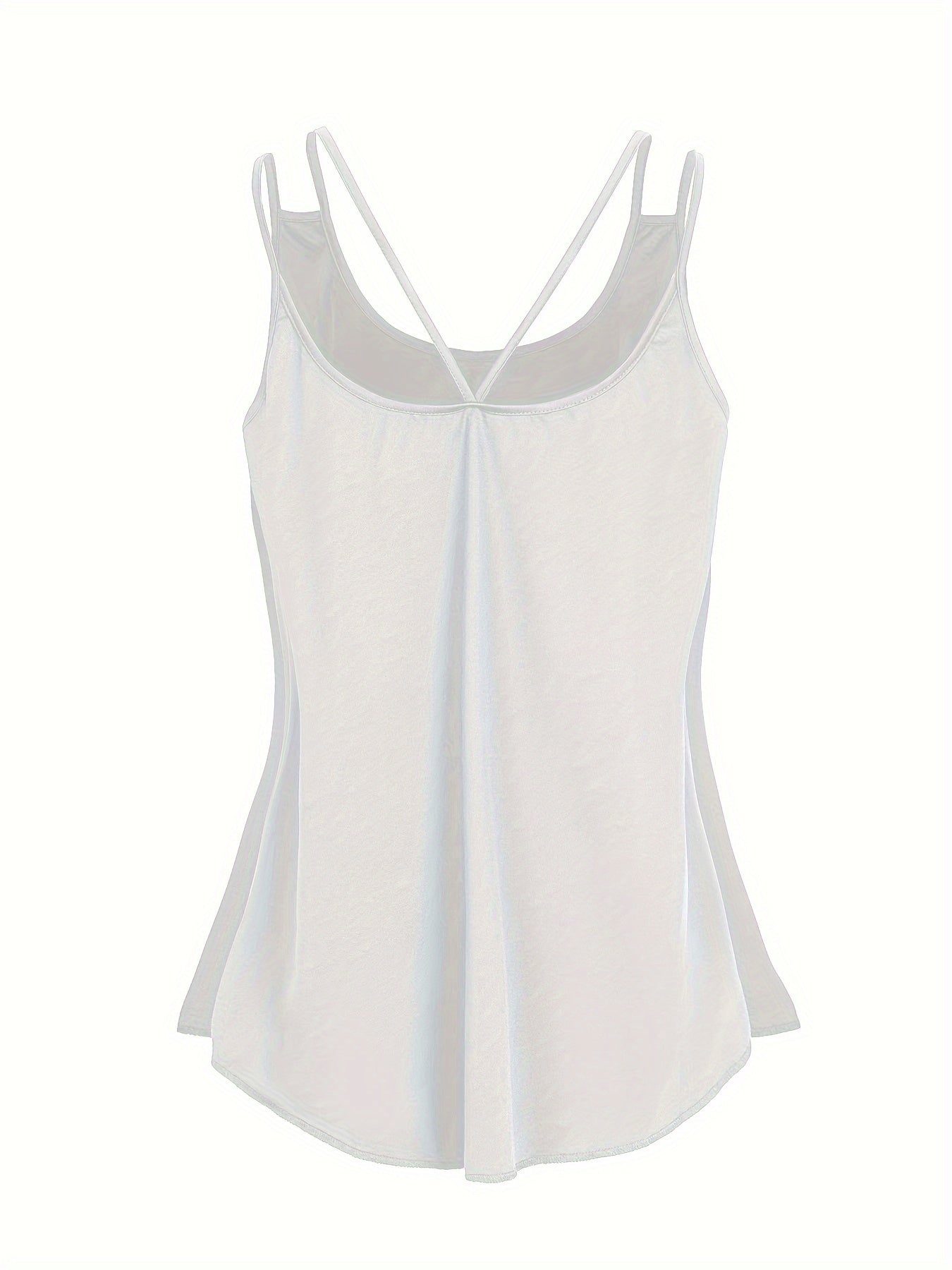 Women's Plus Size Casual Solid Slight Stretch Cut Out Back Tank Top