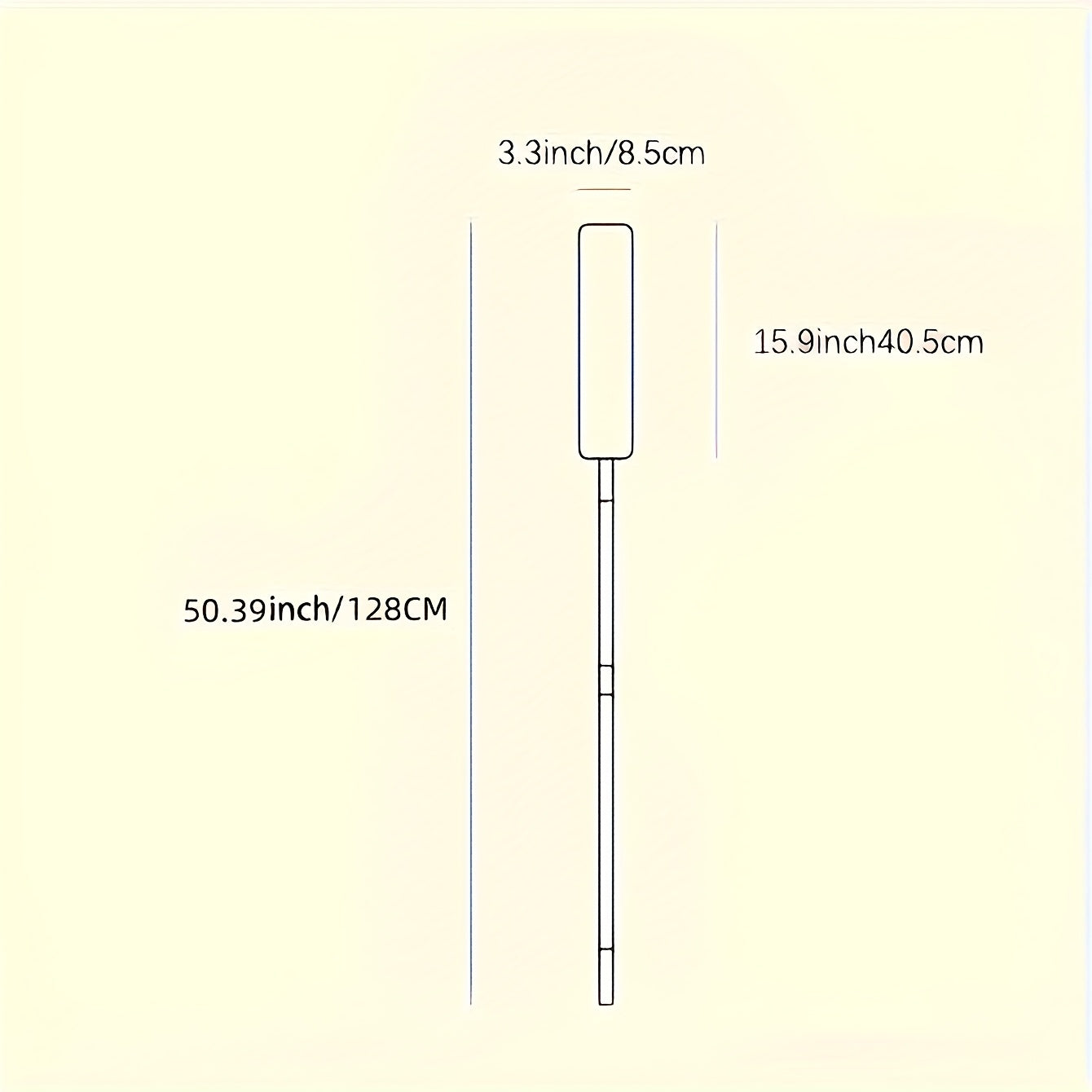 Under-Bed Duster with Static Dust Absorption, Stainless Steel Crevice Cleaner