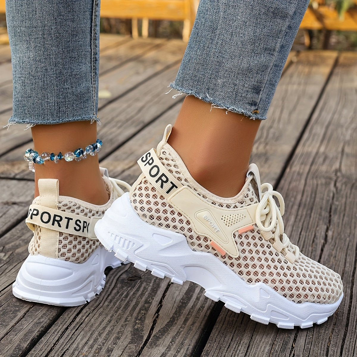 Women's Plus Size Breathable Mesh Casual Sneakers Lightweight Walking Shoes All-Season