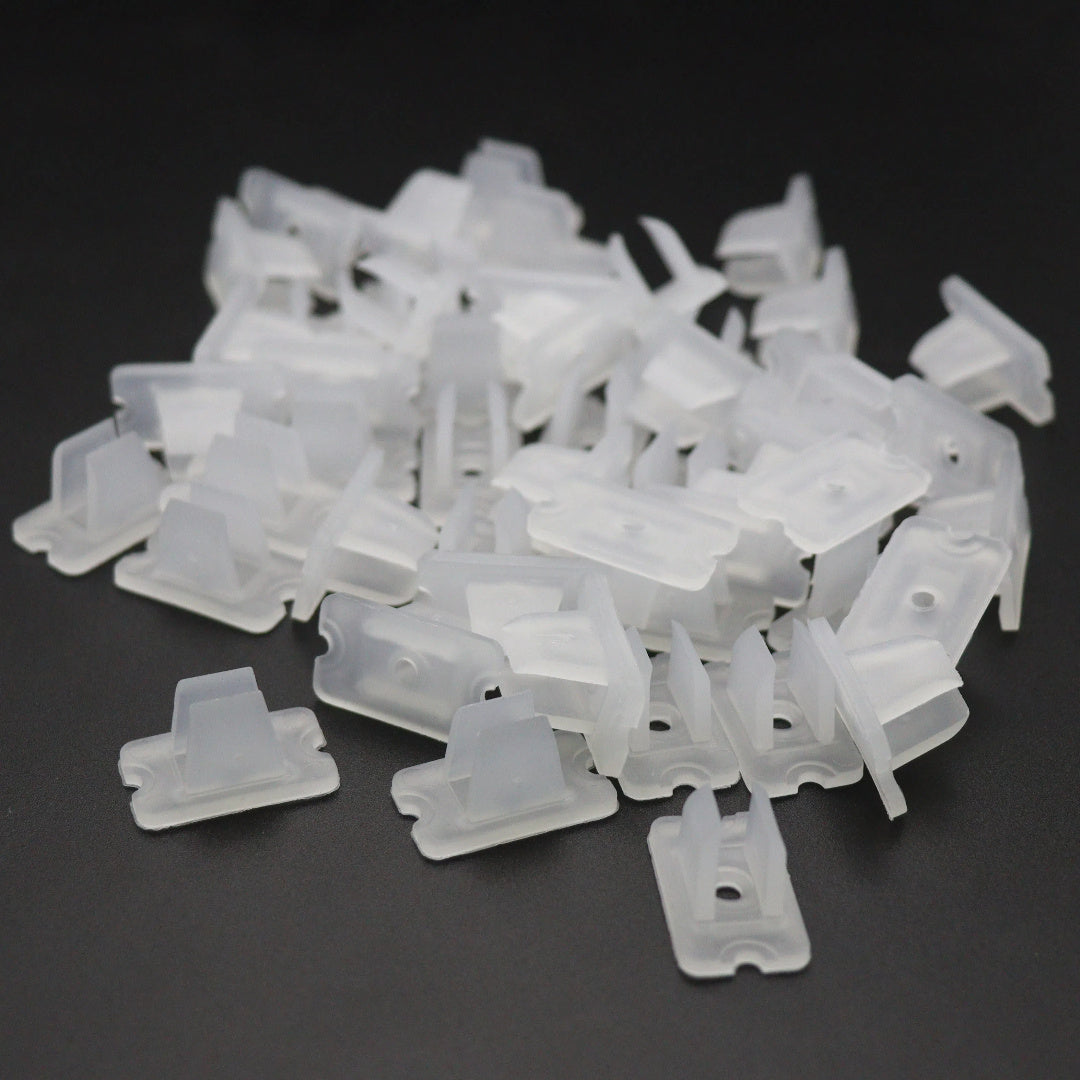 10/20/45 Pcs 6mm Plastic LED Strip Fixing Clips for Neon Light Securing