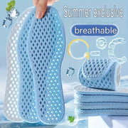 Unisex Summer Cooling Insoles Breathable Sweat-Wicking Reusable Purple/Blue