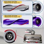 Qurilmali changyutgich uchun bardoshli rulonli cho'tka, qizil sochlar, qora asos