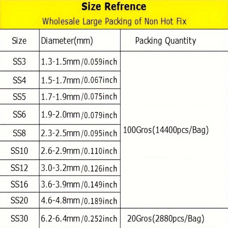 10,000 piezas de cristales AB en plano para arte de uñas, joyería y manualidades