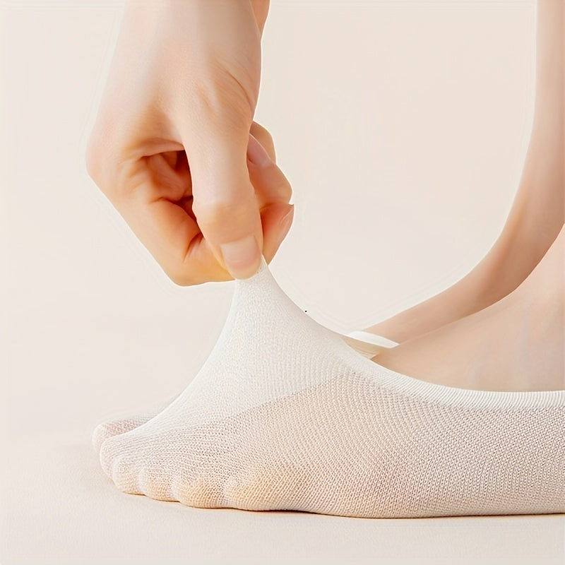 Women’s Invisible Low Cut Ankle Socks 3 Pairs Breathable Solid