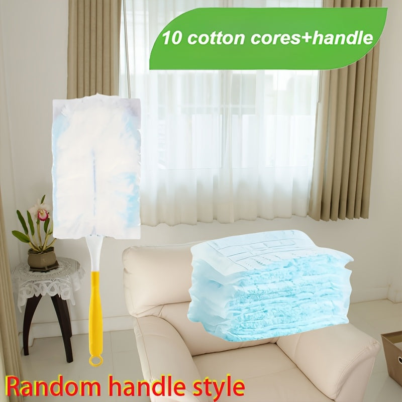 10-Pack Reusable Microfiber Dusting Brush Heads for Home Car Keyboard