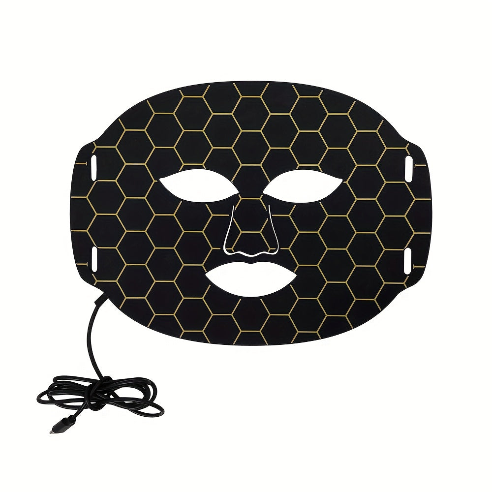 Dispositivo portátil de cuidado de la piel con siete opciones de luz de color máscara facial de terapia de luz recargable